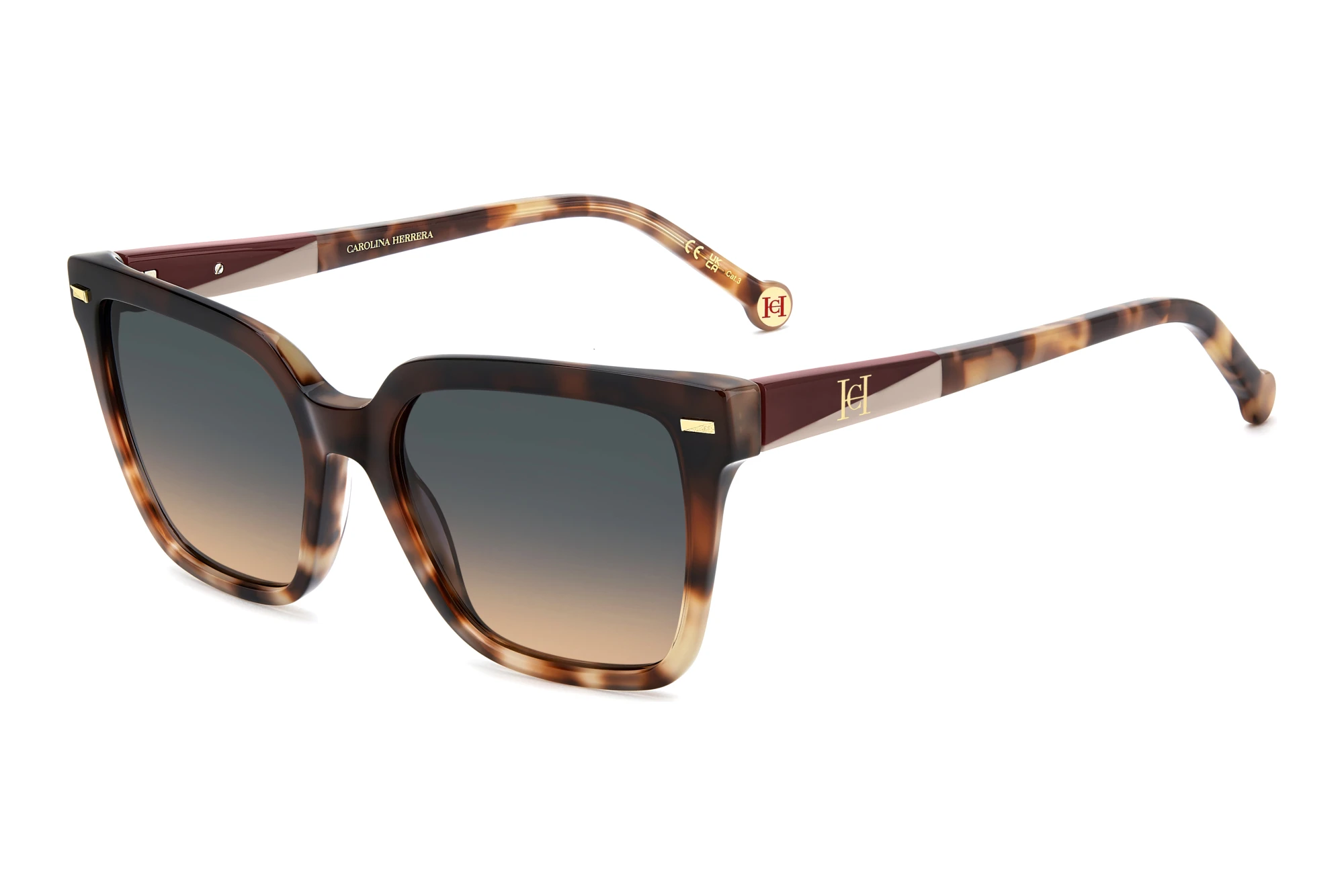 Carolina Herrera   HER 0361/S 3ZK/TH GREEN ORANGE DOUBLESHADEBURGUNDY HAVANA GOLD