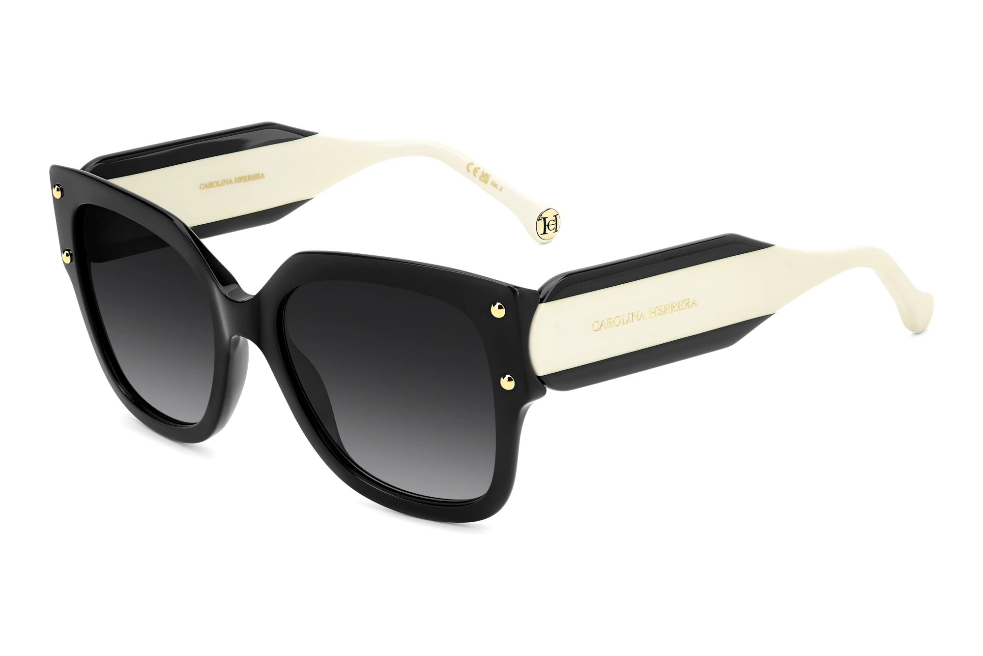 Carolina Herrera   HER 0366/S 80S/9O DARK GREY SHADEDBLACK WHITE