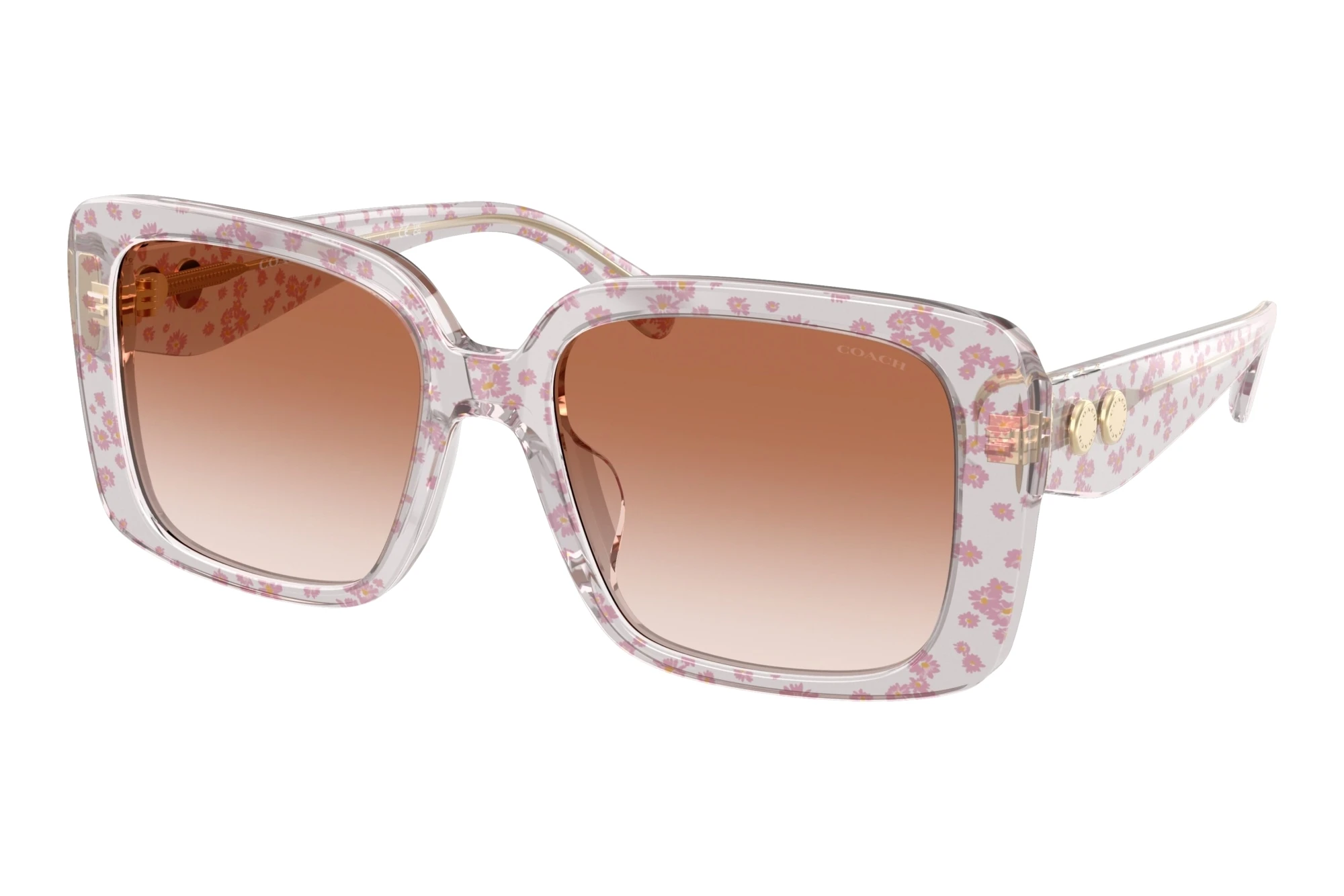 Coach   HC8424U 595313 Pink GradientTransparent Pink Floral Print