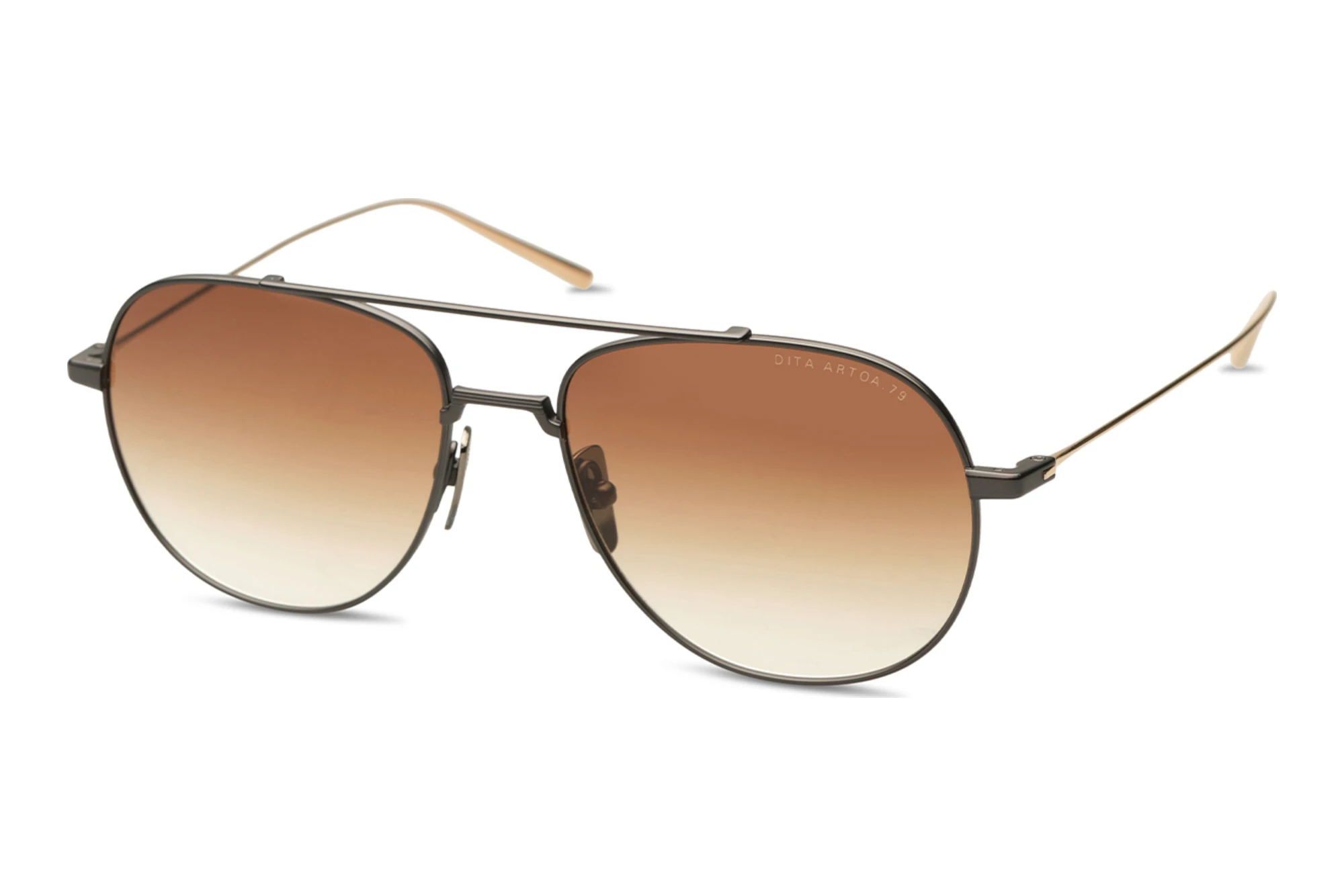 DITA   DTS-161 03A DARK BROWN TO CLEAR GRADIENTBLACK IRON