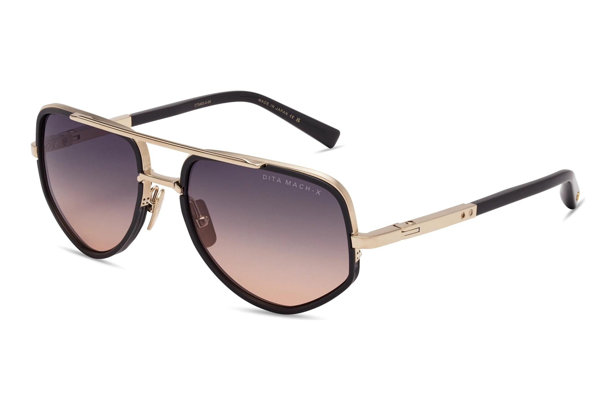 DITA   DTS-463 04A DARK GREY TO PEACH GRADIENTEBONY - WHITE GOLD