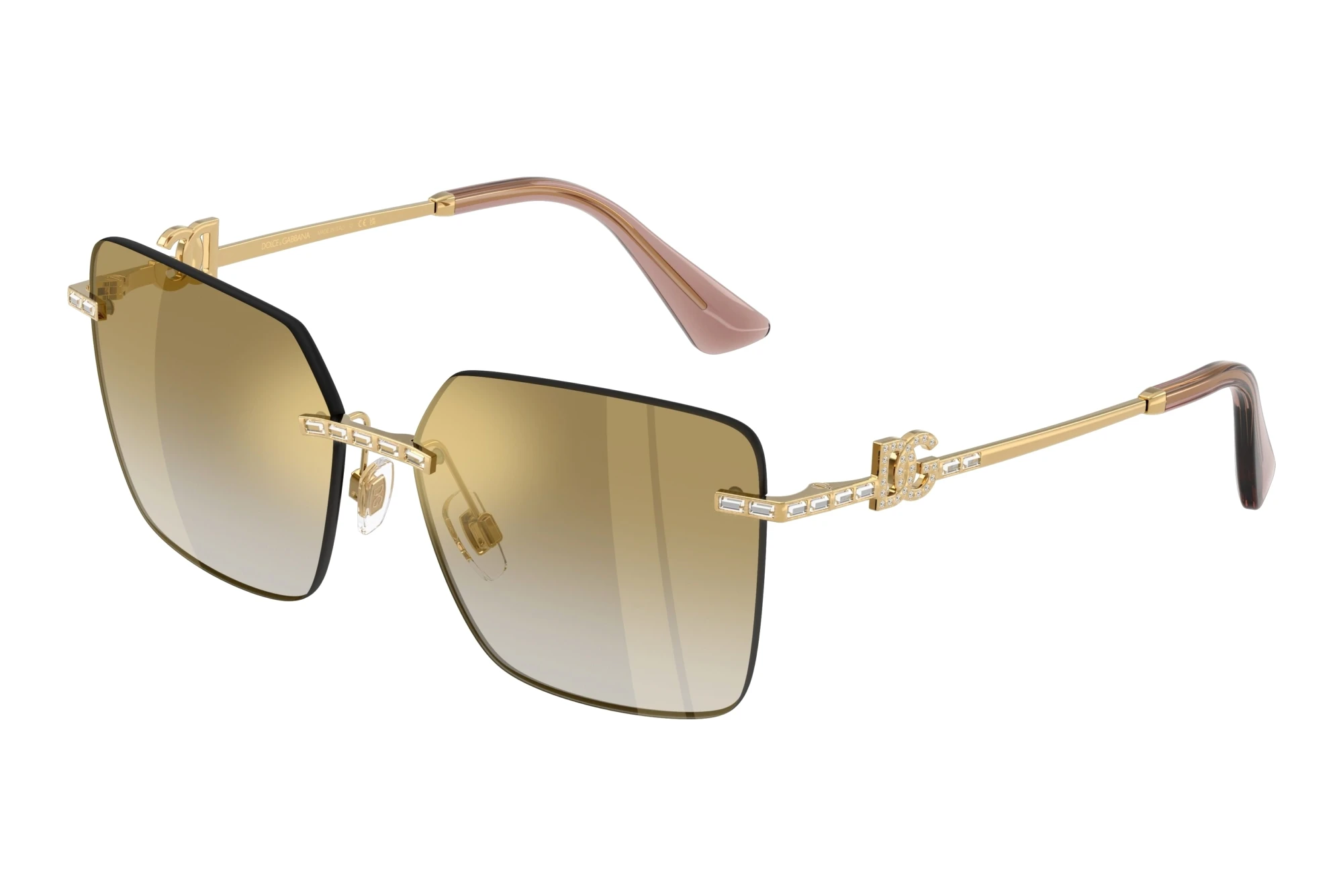 Dolce & Gabbana   DG2332B 02/6E Gradient Light Brown Mirror GoldGold