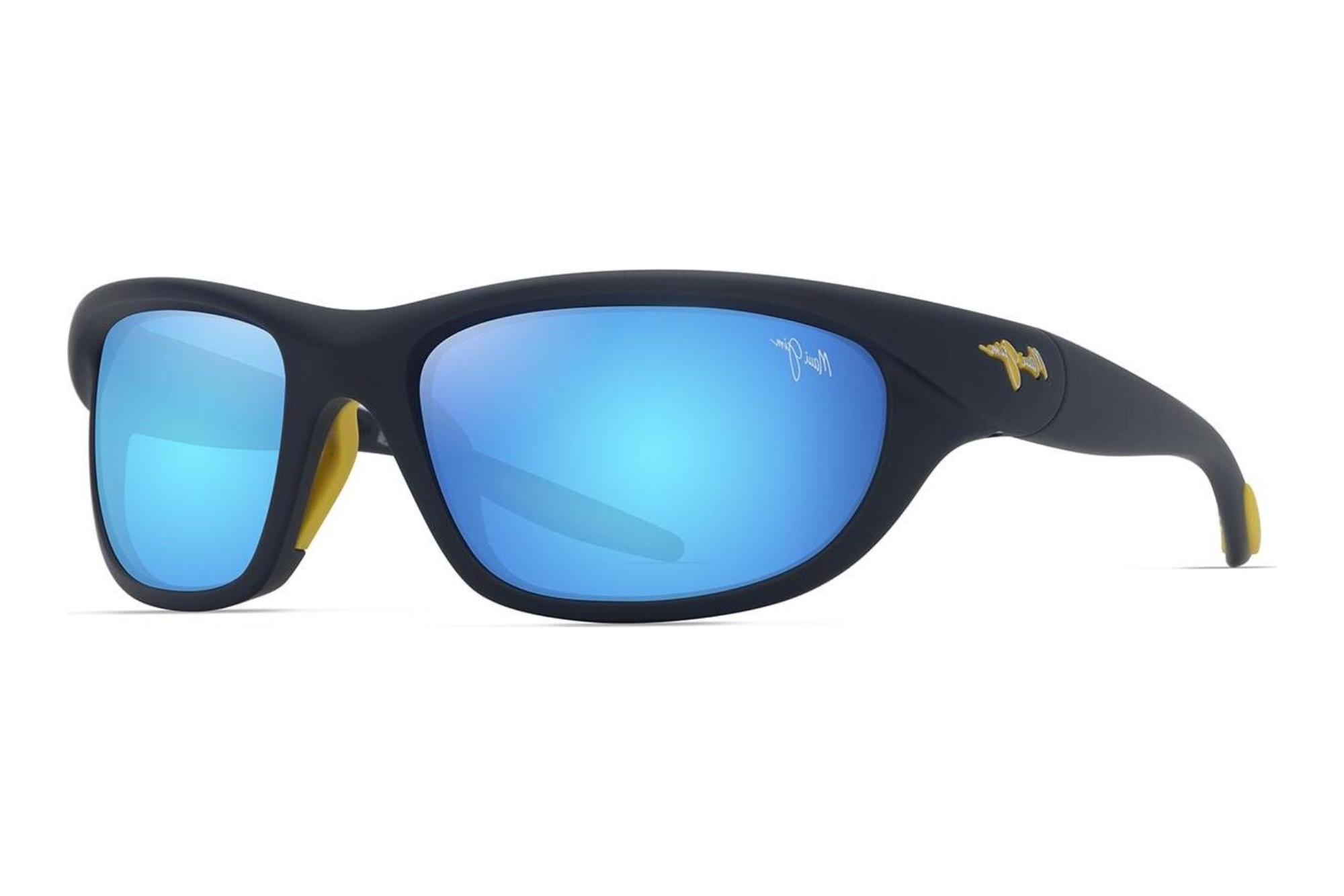 Maui Jim   Haulani B349-03A Blue HawaiiMatte Solid Dark Blue w/Yellow