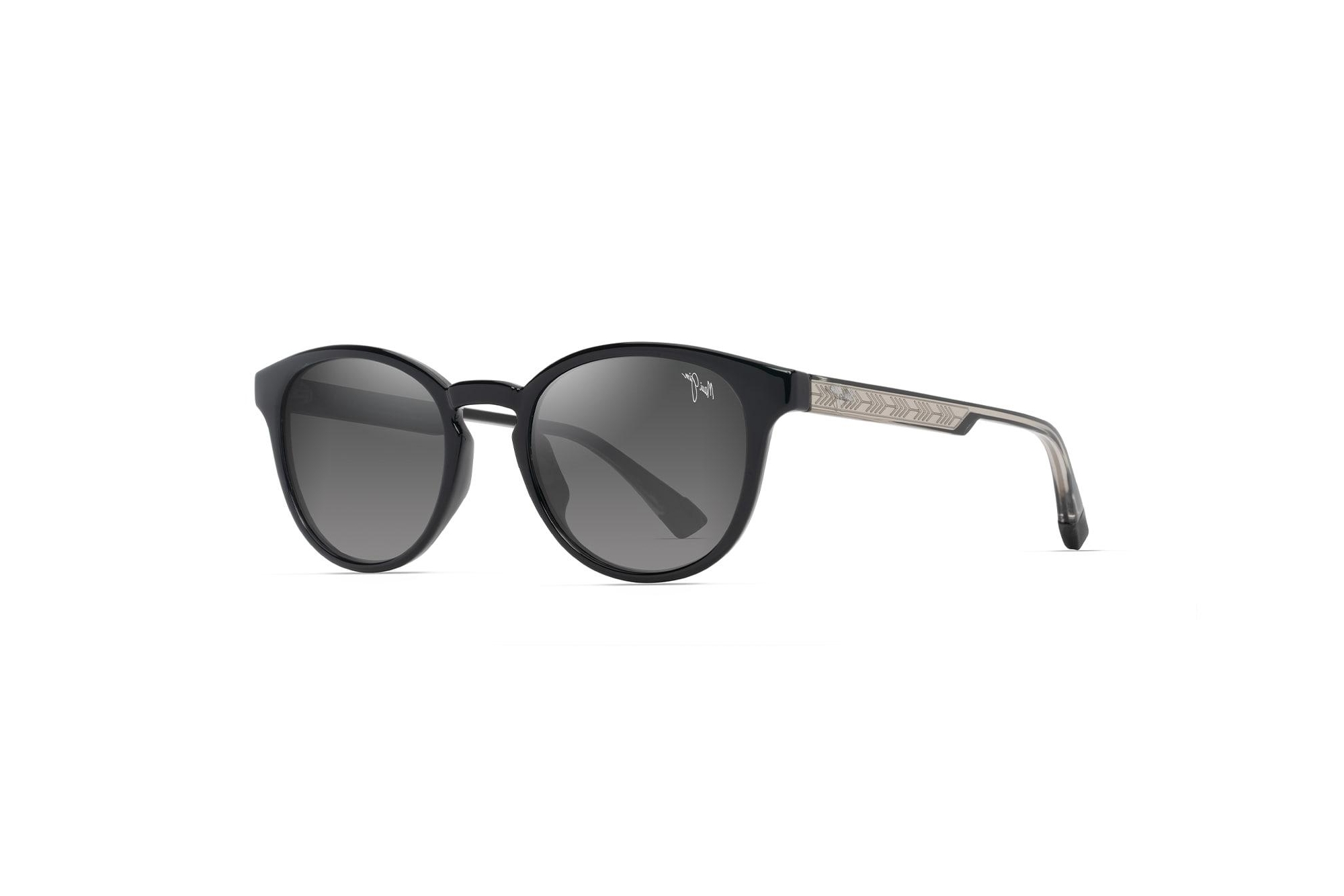 Maui Jim   Hiehie GS636-14 Neutral GreyShiny Black w/Trans Light Grey