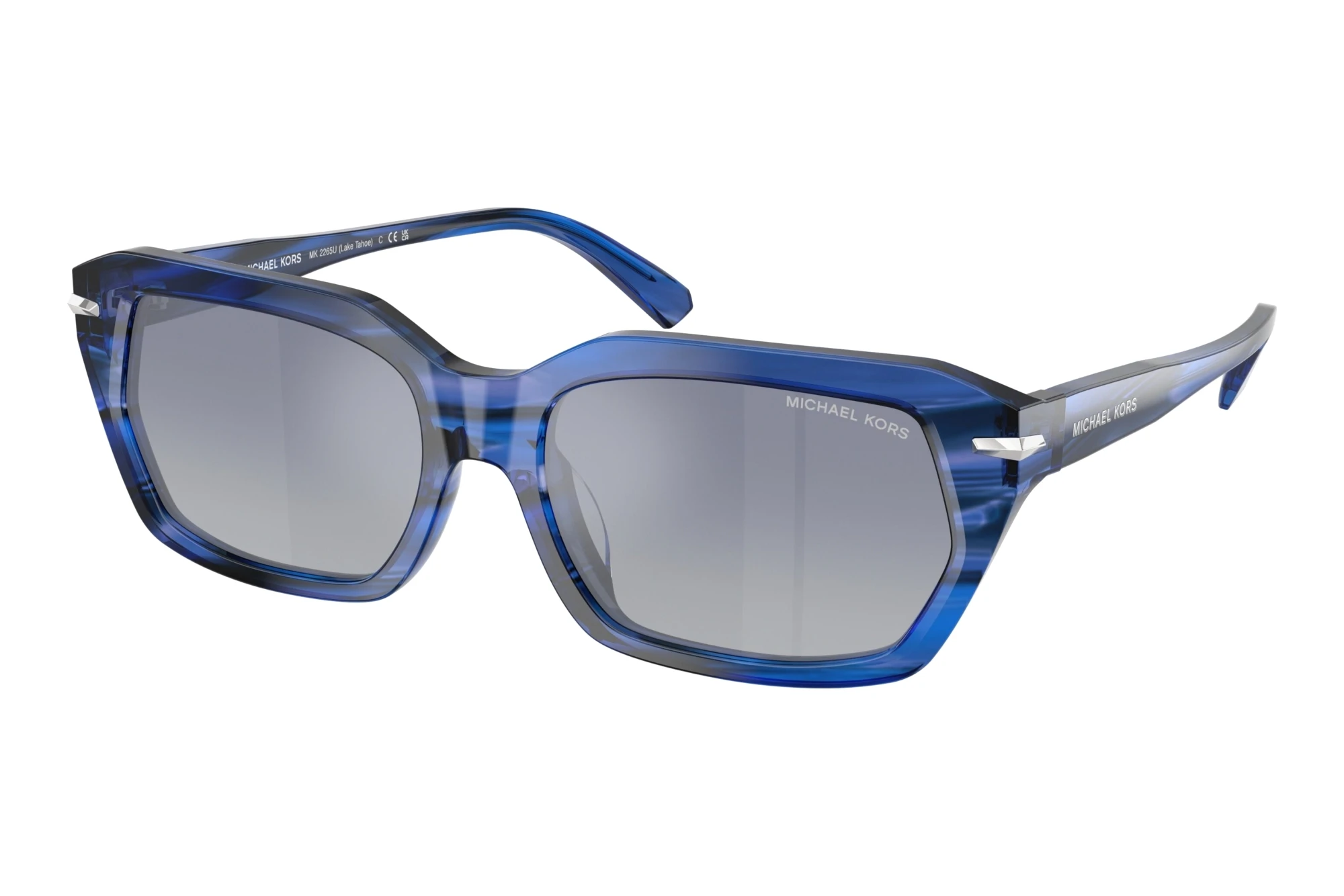 Michael Kors   MK2265U 40416I Grey Gradient Blue MirrorBlue Horn