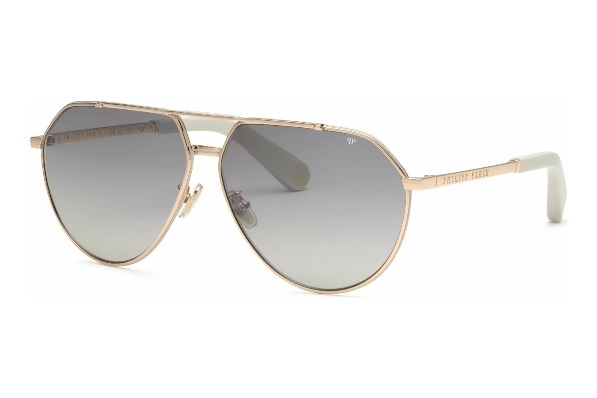 Philipp Plein   SPP007V 361X SMOKE GRADIENT/MIRROR SILVERSHINY ROSE GOLD WITH WHITE PARTS