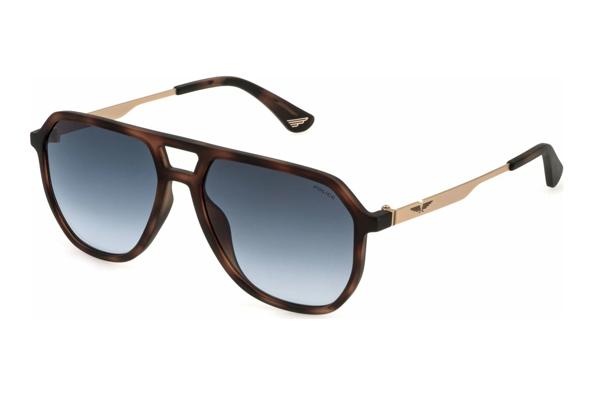 Police   SPLQ81 0878 BLUE GRADIENT BLUEMATT DARK HAVANA