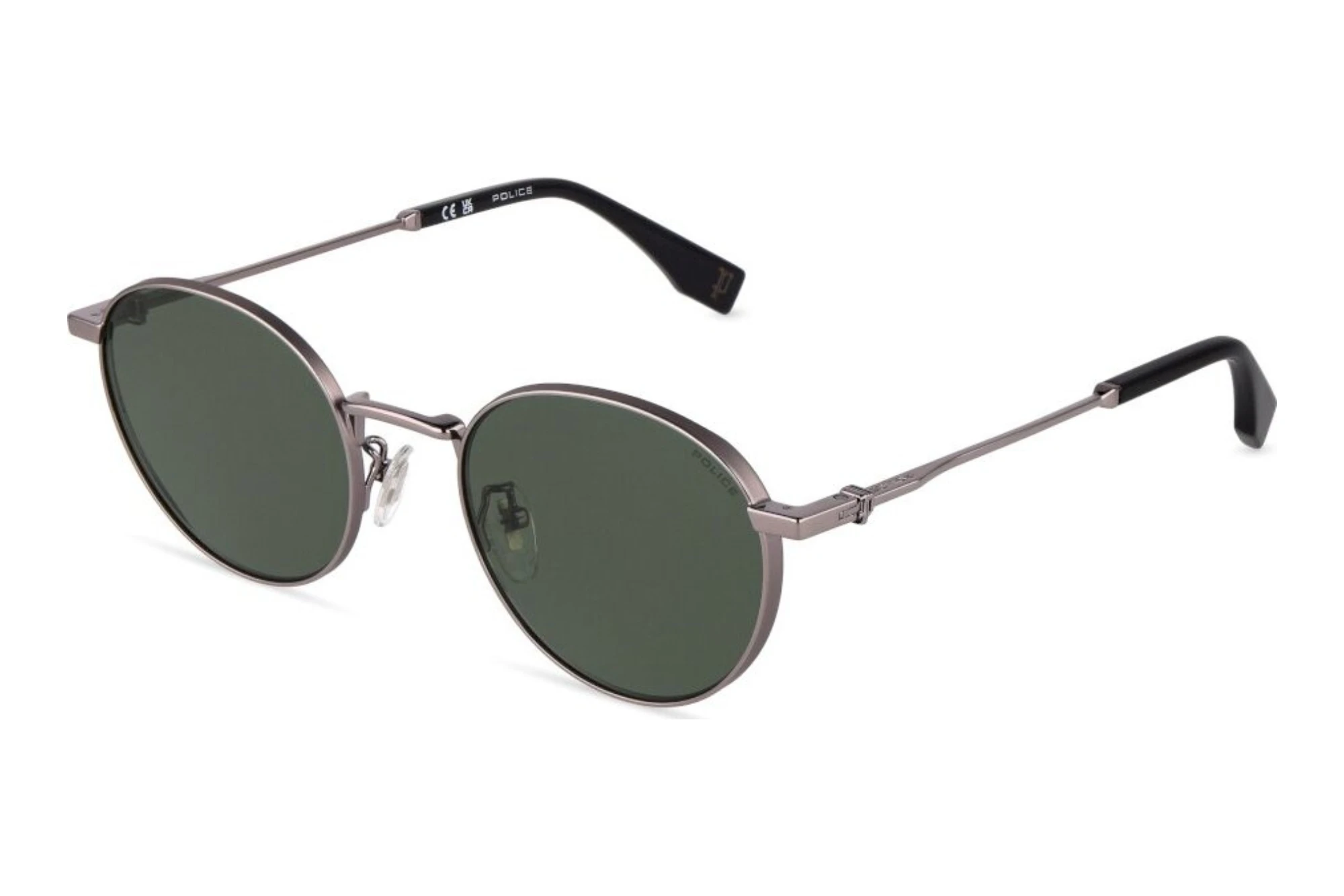 Police   SPLU73 0E56 GREENTOTAL SHINY RUTHENIUM W/MATT/SANDBLASTED