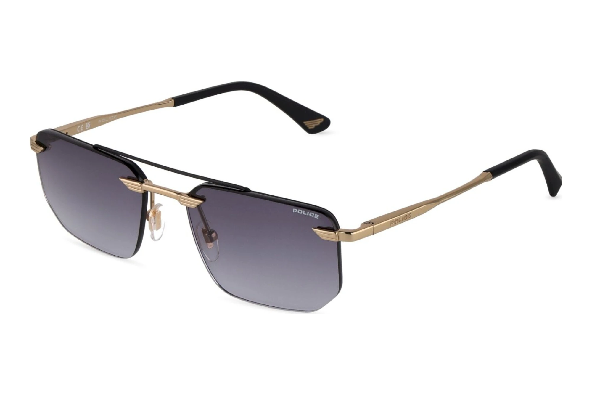 Police   SPLU76 0302 SMOKE GRADIENT SMOKEROSE GOLD WITH SEMI MATT BLACK PARTS