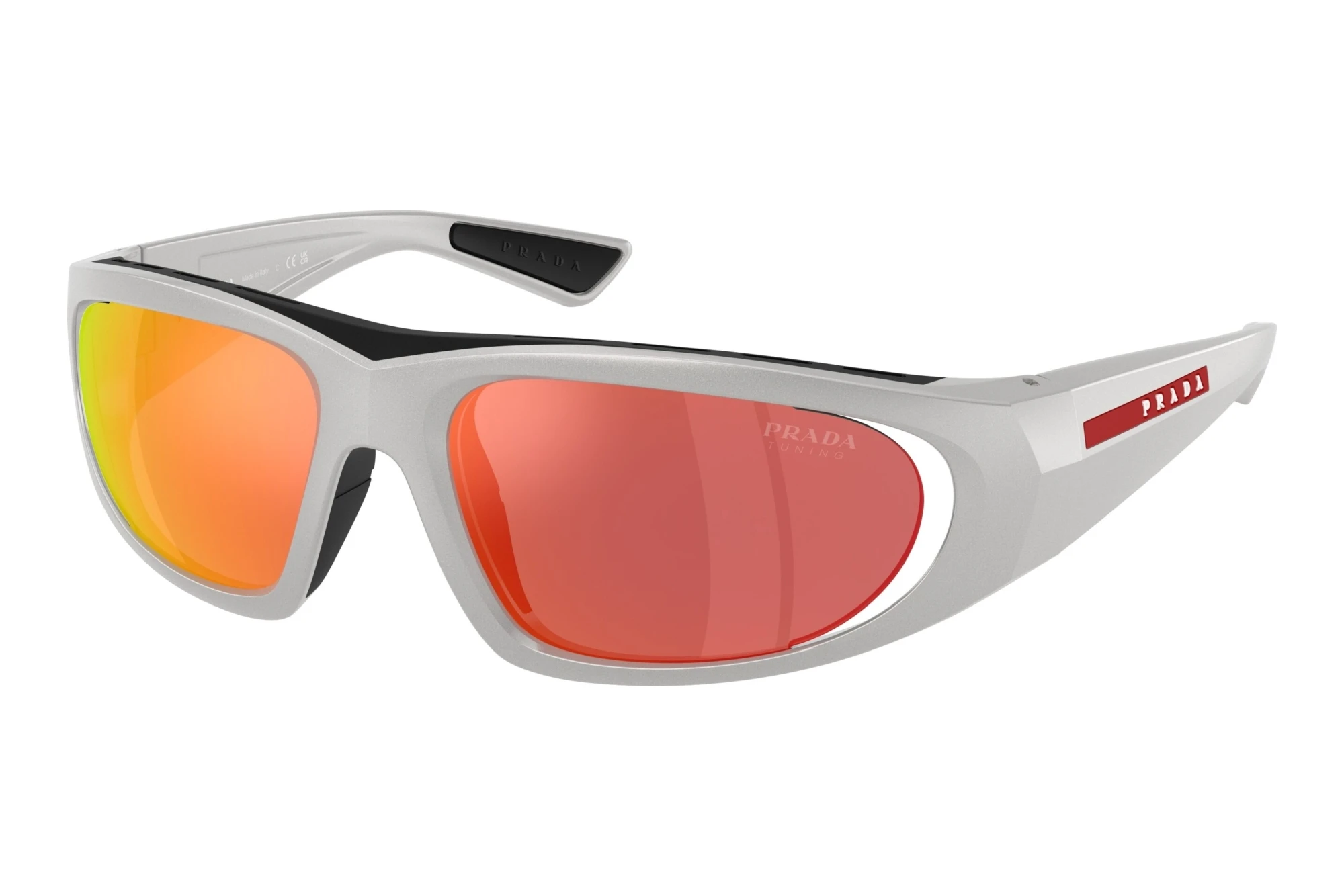 Prada Linea Rossa   PS B03S 14Z04U Dark Grey Mirror Orange TuningMetal Grey
