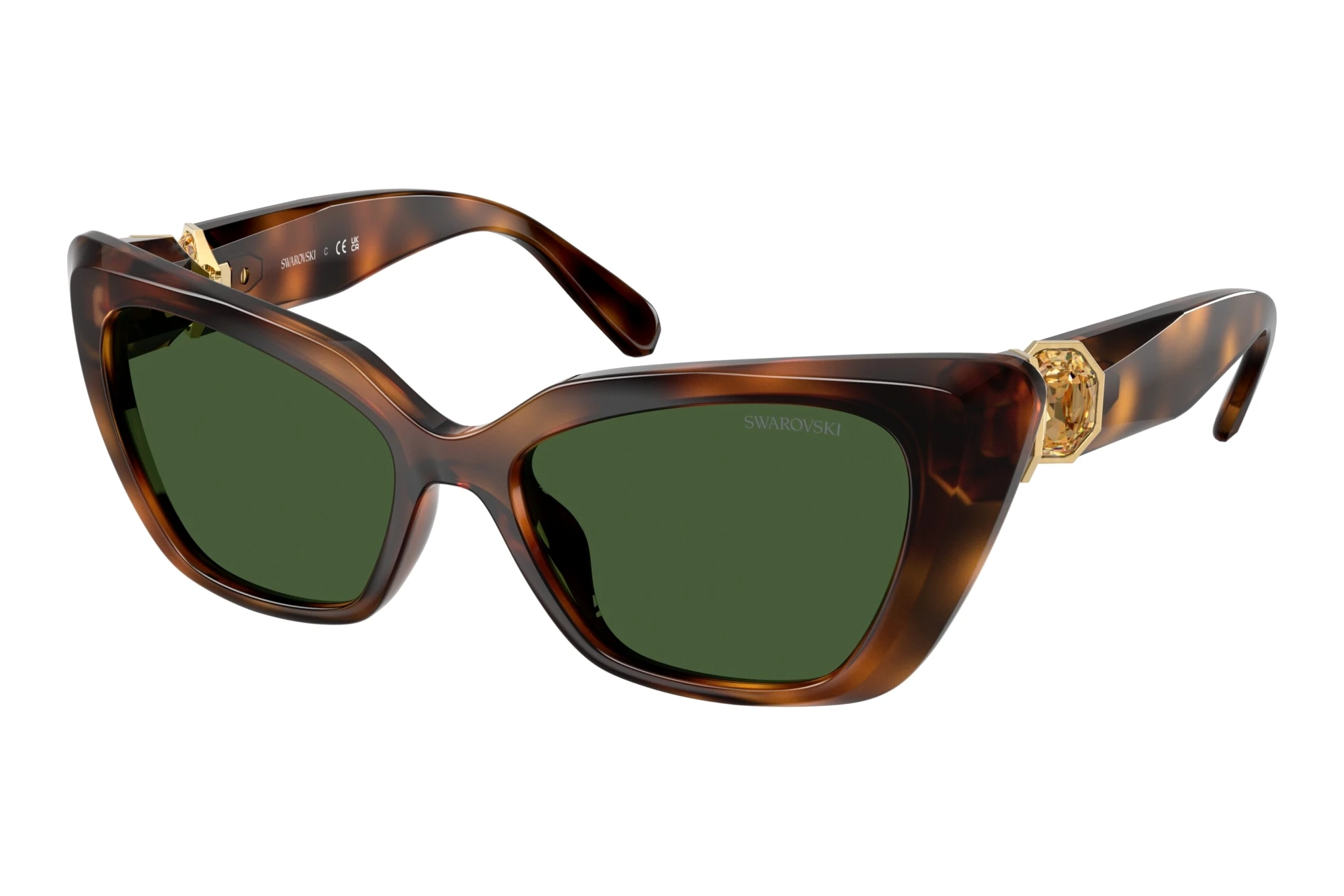 Swarovski   SK6047 100271 Dark GreenHavana