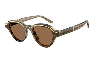 Emporio Armani EA4264U 633873 Light BrownBrown On Striped Beige