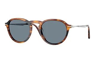 Persol PO3383S 123556 Light BlueStriped Black & Brown