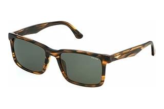 Police SPLP21 0836 GREENSHINY STRIPED BROWN