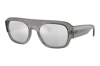 Ray-Ban RB2218 668482 Grey Mirror Gradient Silver PolarizedTransparent Grey