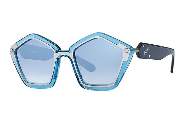 Pepe Jeans exklusive Herren Sonnenbrille Verspiegelt in Trapez-Style Blau SALE