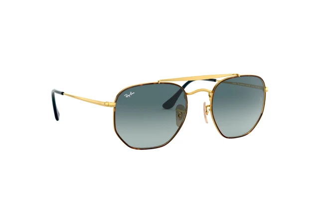 ray ban black hexagonal