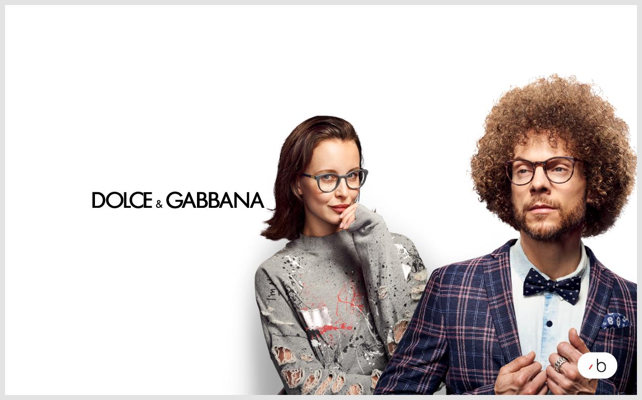 Male and Female model wearing Dolce and gabbana prescription glasses for women and men
