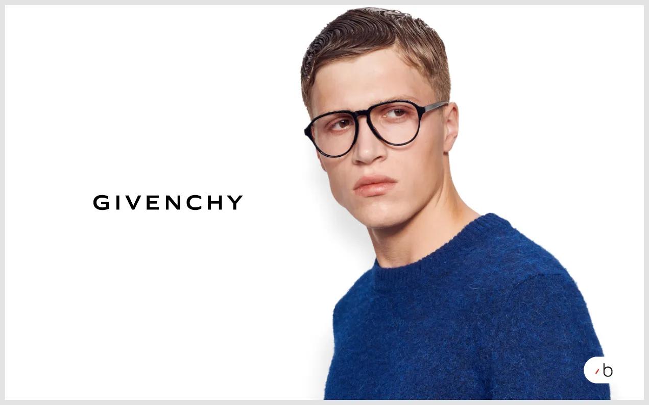 male model wearing mens Givenchy glasses