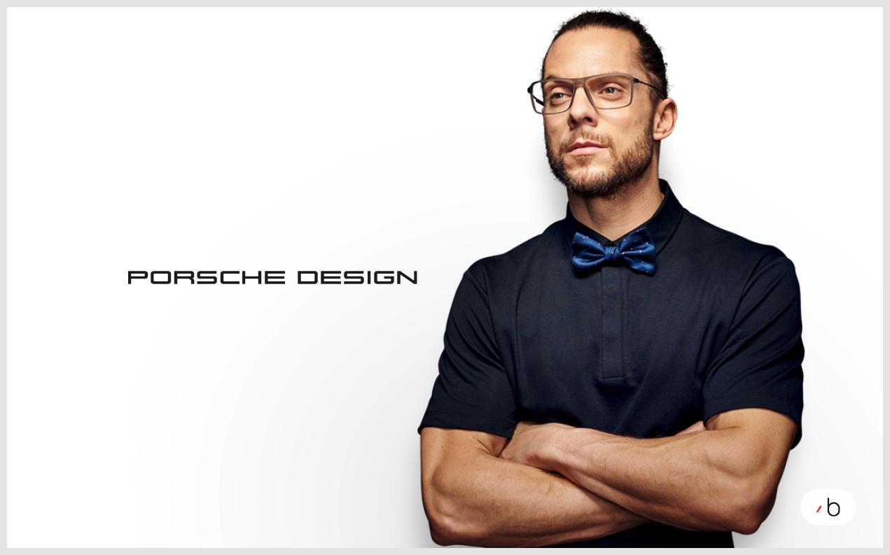 male model wearing porsche design glasses