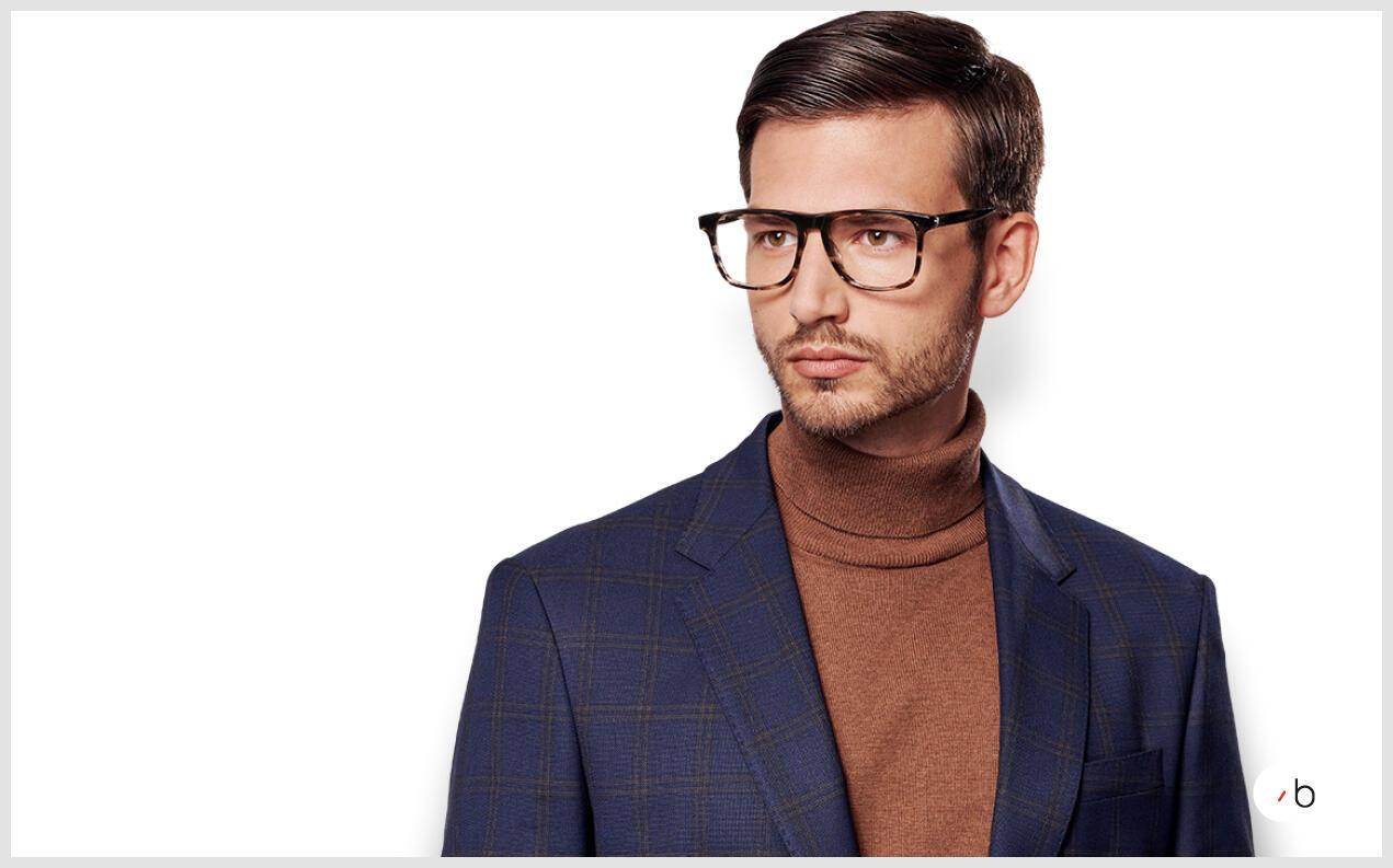 Manlig modell bär Montblanc-glasögon